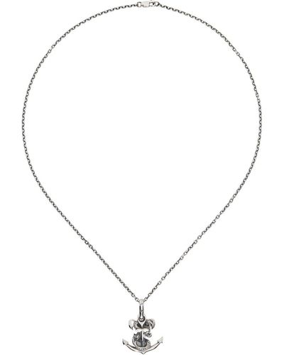 Yohji Yamamoto Snake Anchor Necklace - Metallic