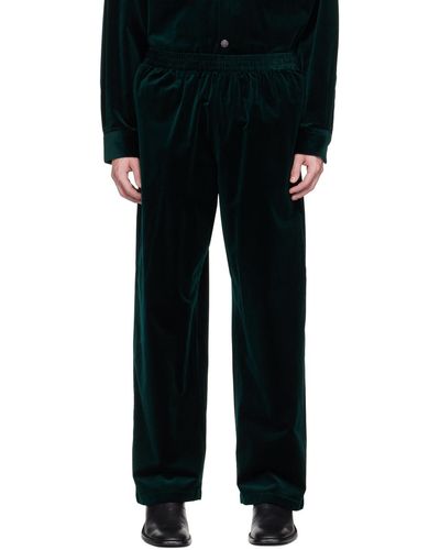 Acne Studios Green Relaxed-fit Pants - Black
