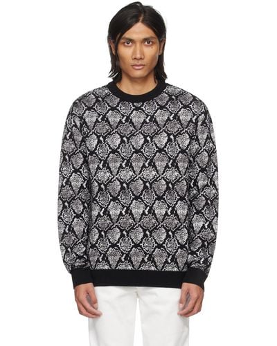 Balmain Snakeskin Sweater - Black
