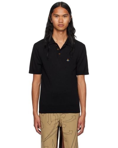 Vivienne Westwood Black Embroidered Polo