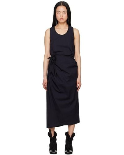 Lemaire Wrap Midi Dress - Black