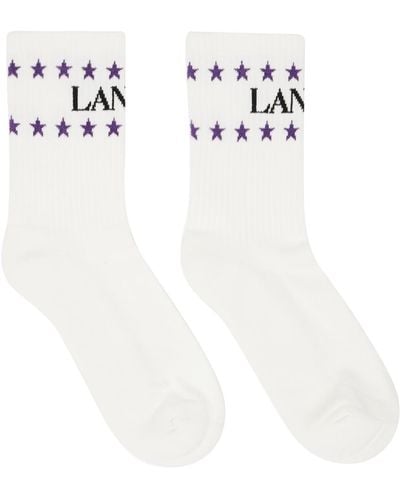 Lanvin Future Edition Stars Socks - White