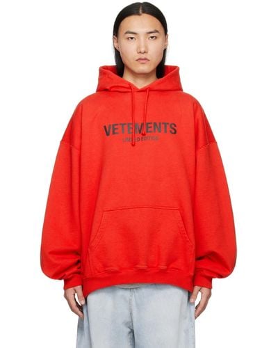 Vetements 'limited Edition' Hoodie - Red