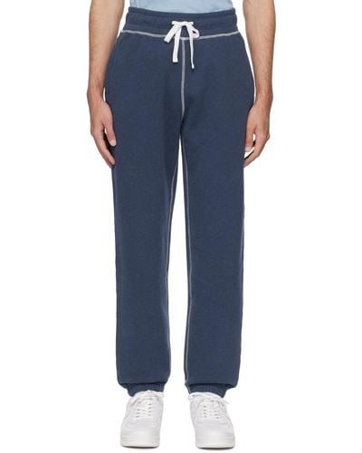 Sunspel Navy Relaxed-fit Joggers - Blue