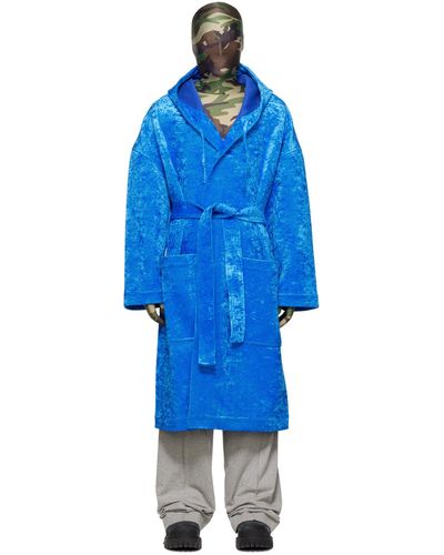 Vetements Manteau de style peignoir bleu