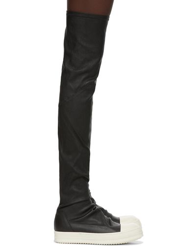 Rick Owens Stocking Sneaker Boots - Black