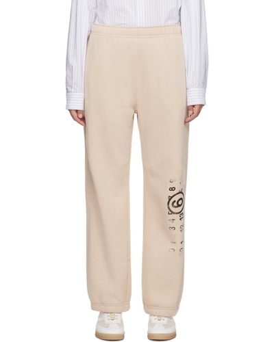 MM6 by Maison Martin Margiela Printed Lounge Pants - Natural