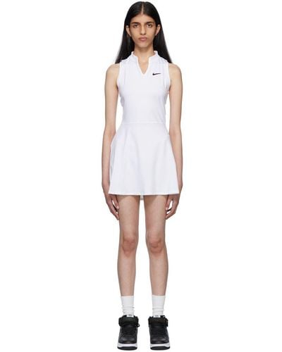 Nike White Dri-fit Victory Sport Dress - Black