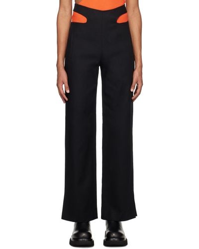 Dion Lee Y-front Buckle Trousers - Black