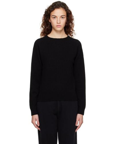 Sunspel Crewneck Sweater - Black