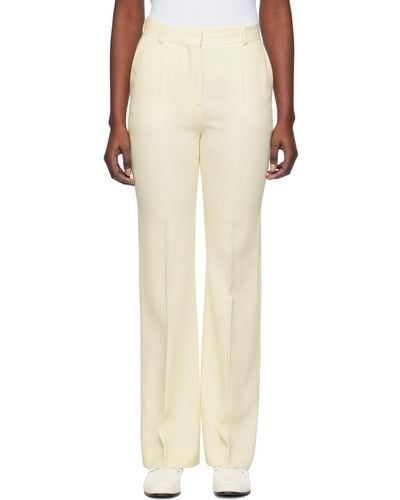 Totême Toteme Off-white Evening Pants - Natural