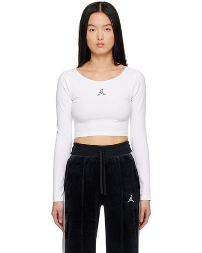 Nike White Flight Long Sleeve T-shirt - Black