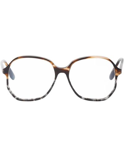Victoria Beckham Tortoiseshell Oversized Vintage Glasses - Black