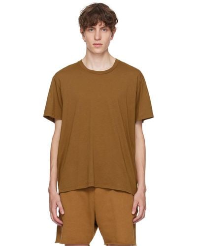 Les Tien タン Classic Tシャツ - ブラウン