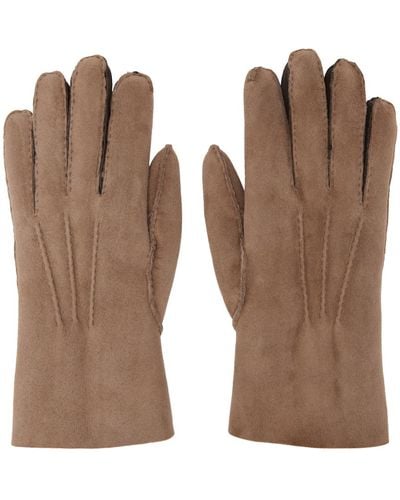Paul Smith Shearling Gloves - Brown