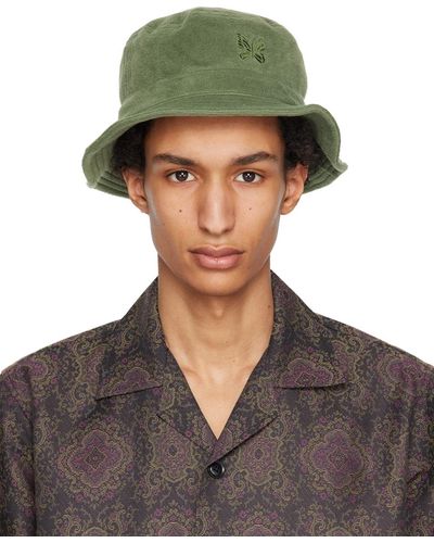 Needles Green Embroidered Bucket Hat - Multicolour