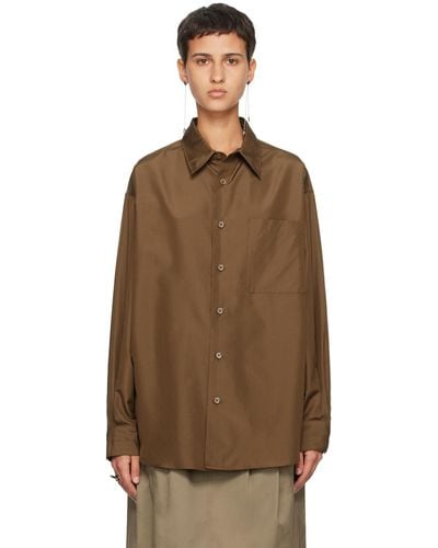 Lemaire Brown Relaxed Shirt