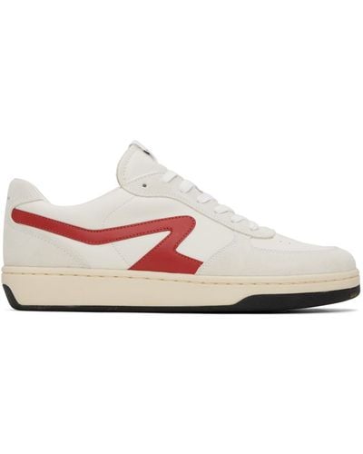 Rag & Bone Off-white & Red Retro Court Sneakers - Black