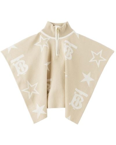 Burberry Baby Tb Star Cape - Natural