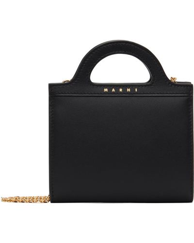 Marni Sac à chaine noir à fente pour billets