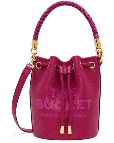 Marc Jacobs Pink 'the Leather Bucket' Bag - Red