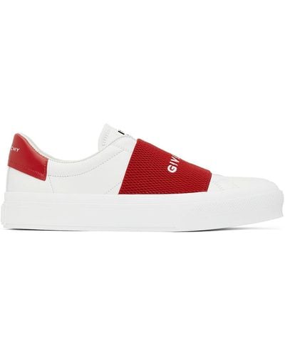 Givenchy White & Red City Sport Low-top Trainers