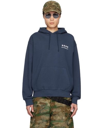 Givenchy Navy 4g Hoodie - Blue
