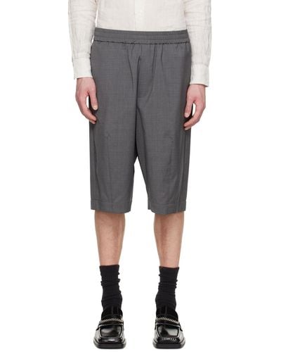 Barena Grey Drawstring Shorts - Black