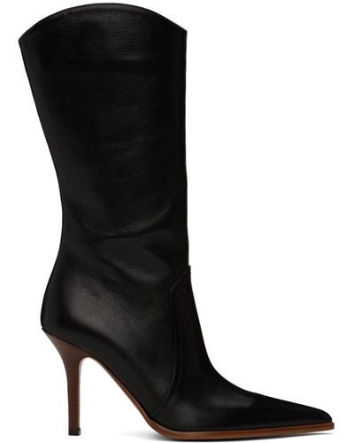 Paris Texas Ashley Mid-calf Boots - Black