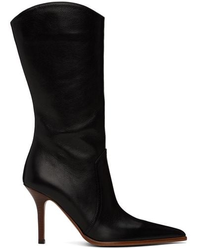 Paris Texas Bottes hauteur mi-mollet ashley noires