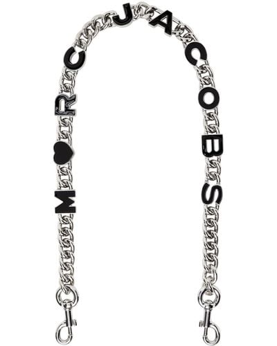 Marc Jacobs 'the Heart Charm Chain' Shoulder Strap - Black