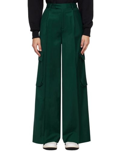 Amiri Green Pleated Trousers