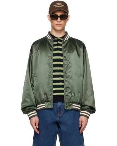 thisisneverthat Embroidered Bomber Jacket - Green