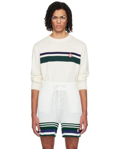 Casablanca Off- Striped Sweater - Black