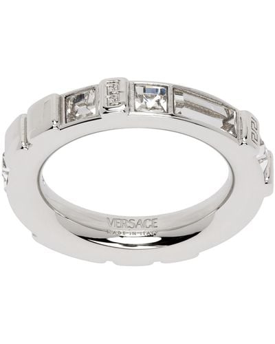 Versace Silver Metal Ring - White