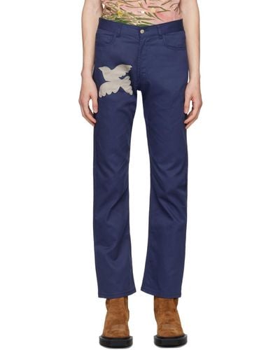 Carne Bollente Only Love! Trousers - Blue