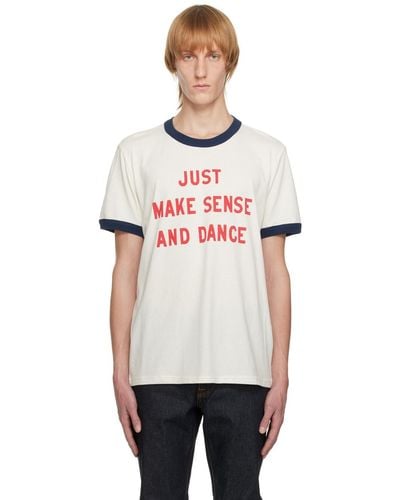 Nudie Jeans ホワイト Ricky Sense Dance Tシャツ - マルチカラー