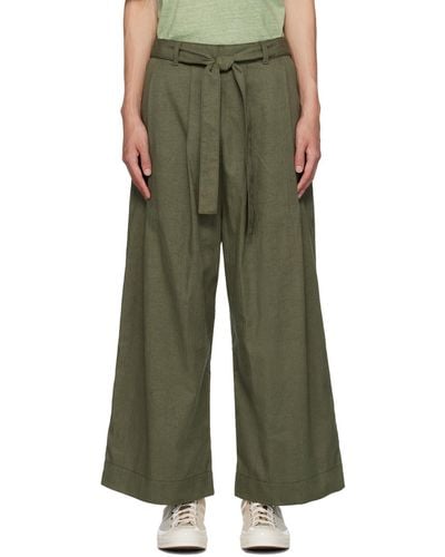 Naked & Famous Nakedfamous Denim Ssense Exclusive Trousers - Green