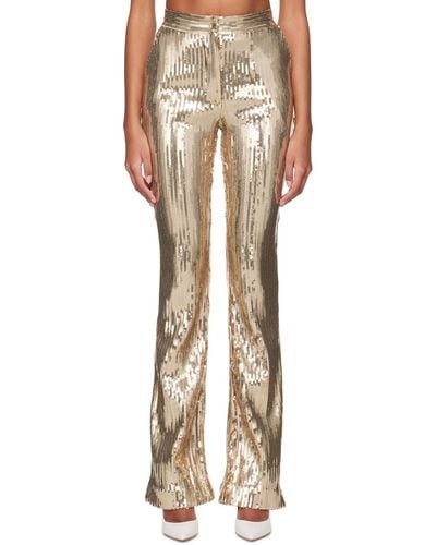 LAQUAN SMITH Wide-leg Trousers - Natural