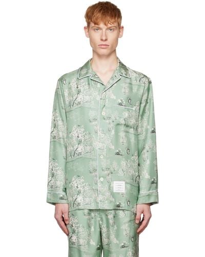 Thom Browne Thom E Pajama Shirt - Green