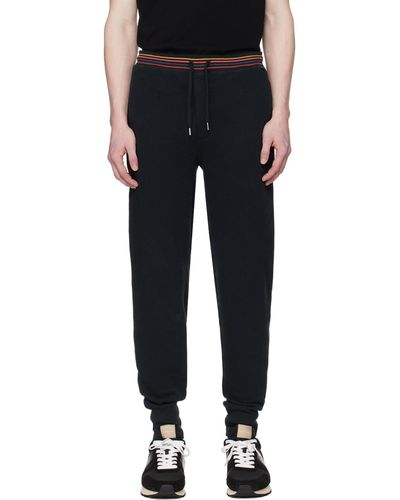 Paul Smith Navy Artist Stripe Sweatpants - Black