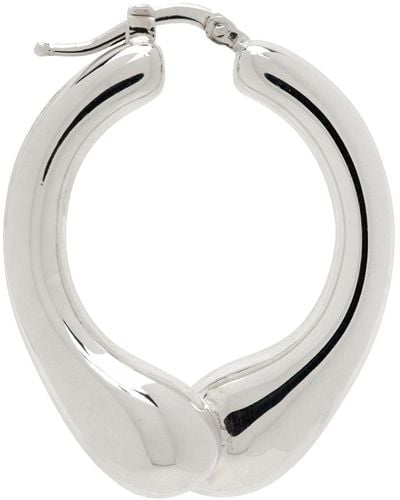 Jil Sander Silver Hoop Single Earring - Metallic