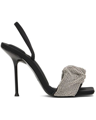 Alexander Wang Julie Crystal-embellished Leather Sandals - Black