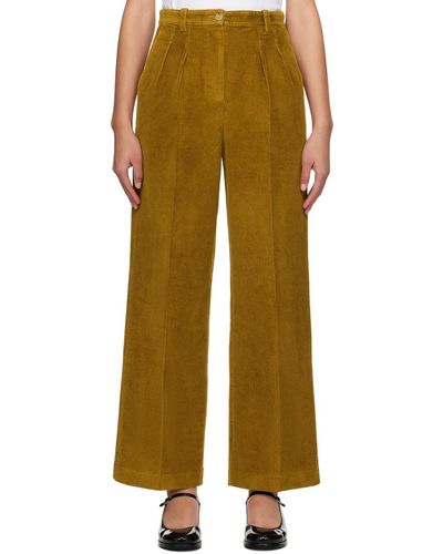 A.P.C. . Brown Tressie Pants - Multicolor