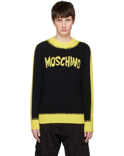 Moschino ペイント セーター - ブラック