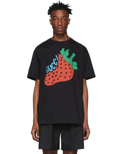 Gucci Black Strawberry T-shirt