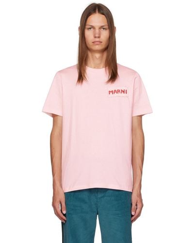 Marni ロゴパッチ Tシャツ - ピンク
