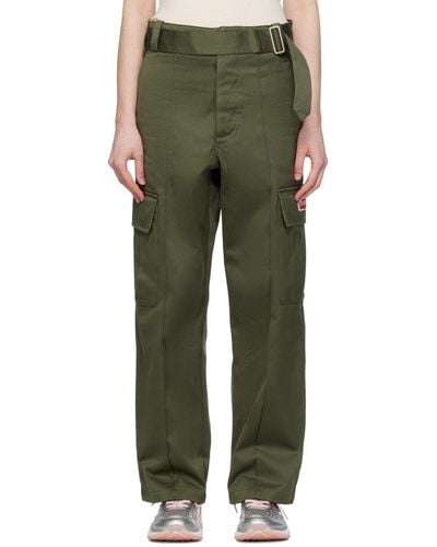 KENZO Belt Trousers - Green