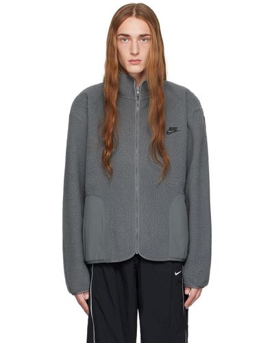 Nike Gray Winterized Jacket - Black