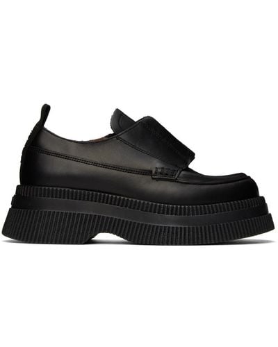 Ganni Black Wallaby Creeper Zip Loafers